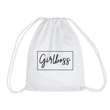 Girlboss - For all self-employed women - Drawstring Bag - white - Front