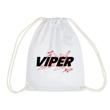 F-16 Viper / Fighting Falcon Düsenjäger / F16 - Turnbeutel - Weiß - Vorne