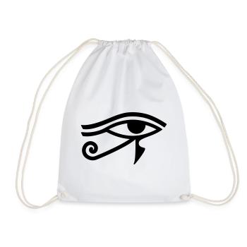 Œil de Horus Hiéroglyphe égyptien - Sac de sport léger - blanc - Devant