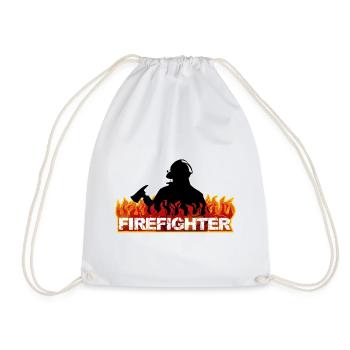 Fireman - Drawstring Bag - white - Front