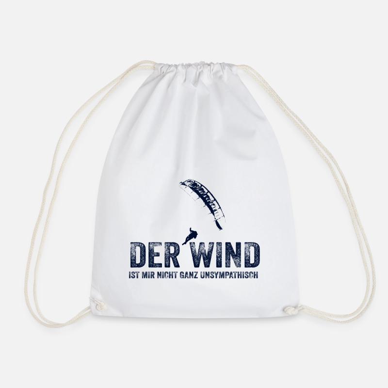 Der Wind ist mir nicht ganz unsympathisch - Turnbeutel - Weiß