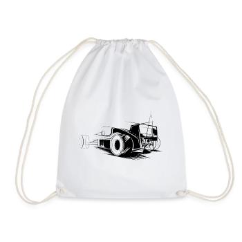 Icône d’illustration de formule Icône de logo de course automobile - Sac de sport léger - blanc - Devant