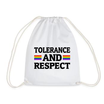 Tolerance And Respect Gay Rights LGBTQ Rainbow - Turnbeutel - Weiß - Vorne