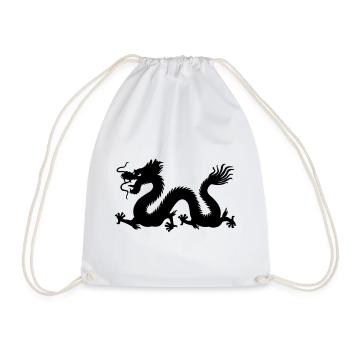 Image d’ombre de dragon année du dragon - Sac de sport léger - blanc - Devant