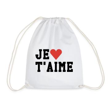 Je T'aime - Turnbeutel - Weiß - Vorne