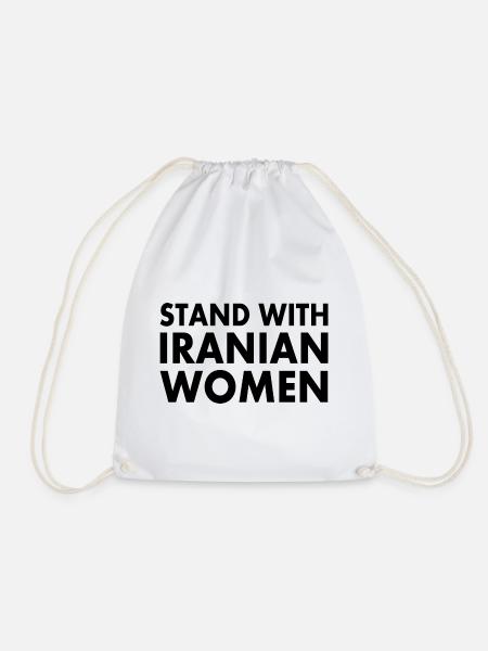 Stand with iranian women - Turnbeutel - Weiß