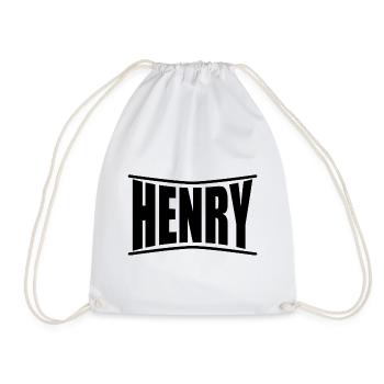 Name T-Shirt Henry T-Shirt Geschenkidee - Turnbeutel - Weiß - Vorne