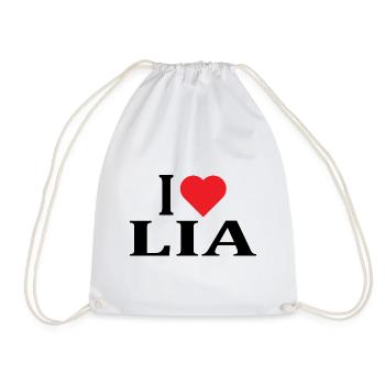 t-shirt name I love Liala t-shirt gift idea - Drawstring Bag - white - Front