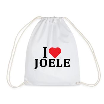 nom du t-shirt J’aime Joele idée cadeau t-shirt - Sac de sport léger - blanc - Devant