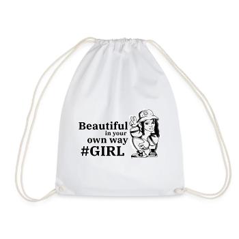 Beautiful in your own way Girl - Mother Day - Turnbeutel - Weiß - Vorne