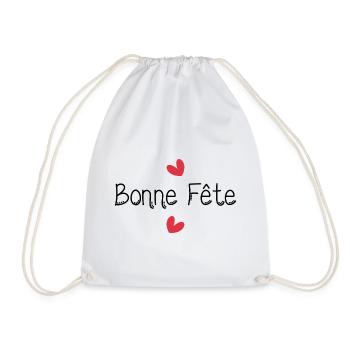 PAPA. FÊTE DES PÈRES. BONNE FÊTE PAPA. BONNE FÊTE - Sac de sport léger - blanc - Devant