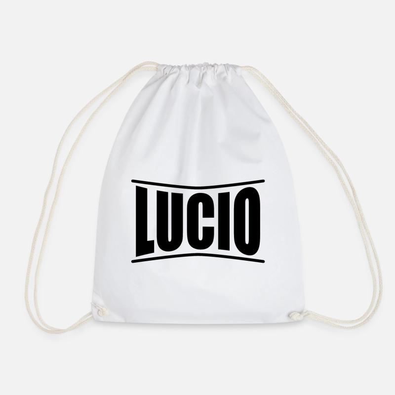 T-Shirt-Name Lucio T-Shirt Geschenkidee - Turnbeutel - Weiß