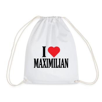 t-shirt I love Maximilian t-shirt gift idea - Drawstring Bag - white - Front