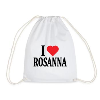 t-shirt J'aime Rosanna t-shirt idée cadeau - Sac de sport léger - blanc - Devant
