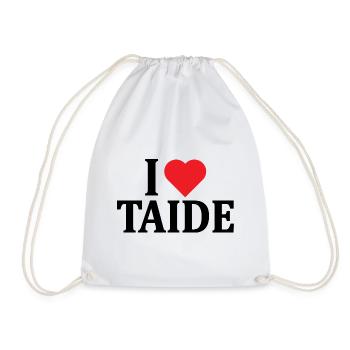 t-shirt j’aime Taide t-shirt idée cadeau - Sac de sport léger - blanc - Devant