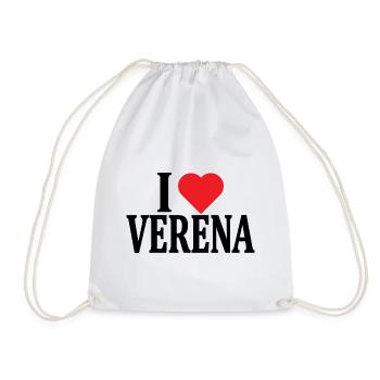I love Verena T-Shirt T-Shirt Geschenkidee - Turnbeutel - Weiß - Vorne
