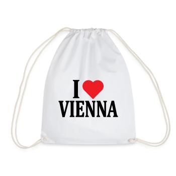 I love Vienna t-shirt t-shirt gift idea - Drawstring Bag - white - Front