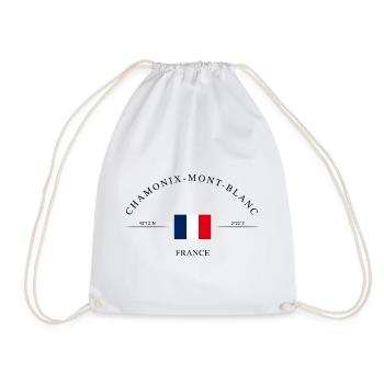 Chamonix-Mont-Blanc – Urlaub Souvenir & Geschenk - Turnbeutel - Weiß - Vorne