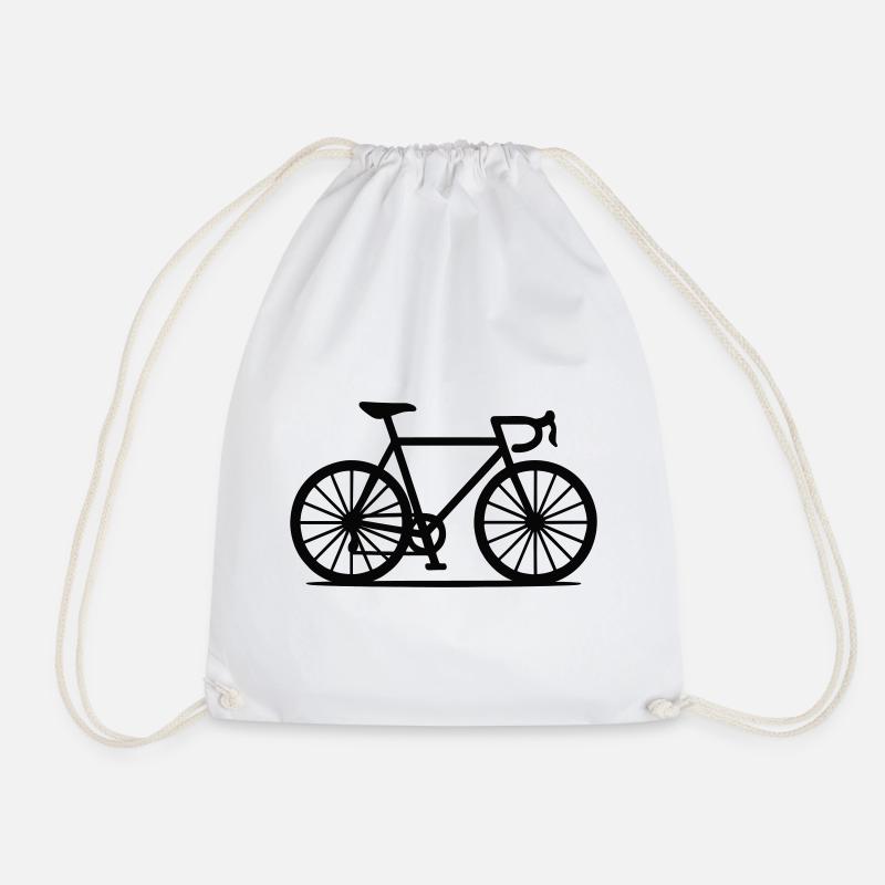 Rennrad Minimalismus - Turnbeutel - Weiß