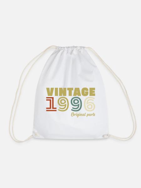 1996 Vintage Retro Geburtstagsgeschenk - Turnbeutel - Weiß