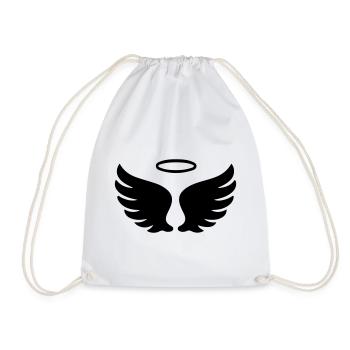 Wings Angel Symbol - Drawstring Bag - white - Front