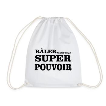 Complaining is my SUPERPOWER - Drawstring Bag - white - Front