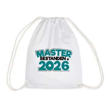 Master 2026 Graduation Graduation - Drawstring Bag - white - Front