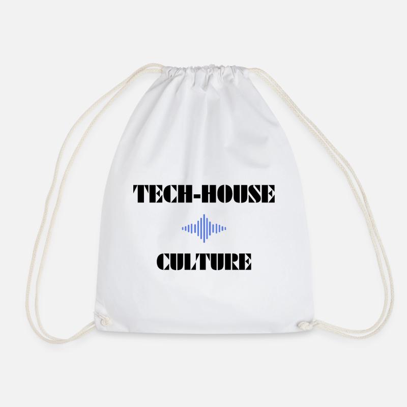 Tech House Culture - Drawstring Bag - white