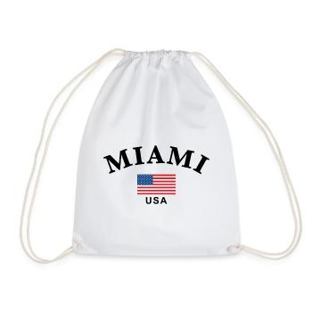 Miami, USA - Turnbeutel - Weiß - Vorne
