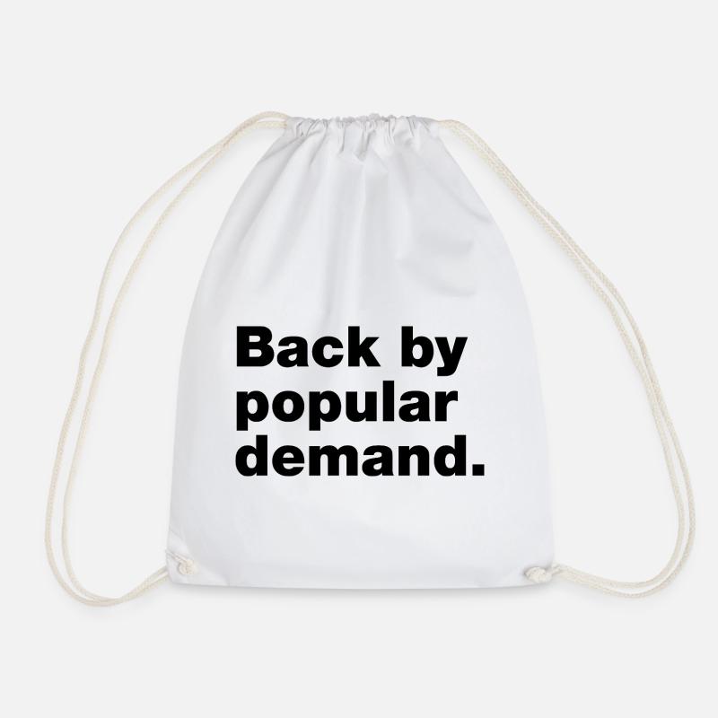 Back by popular demand - Drawstring Bag - white