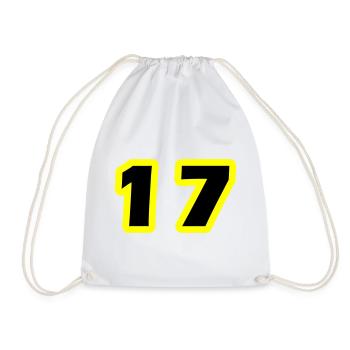 17 Number Symbol - Drawstring Bag - white - Front