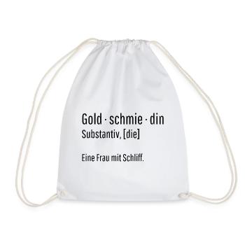 Goldschmiedin Substantiv Definition Geschenk - Turnbeutel - Weiß - Vorne