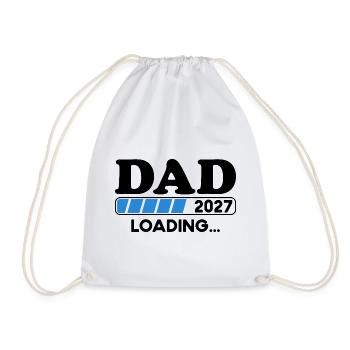 Dad 2027 Loading Papa Baby Geschenk - Turnbeutel - Weiß - Vorne