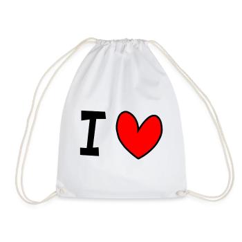 I love - Turnbeutel - Weiß - Vorne