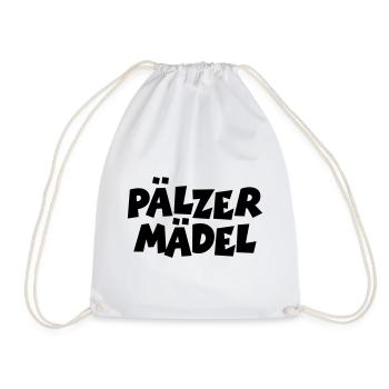Pälzer Mädel - Pfälzer Mädchen aus der Pfalz - Turnbeutel - Weiß - Vorne