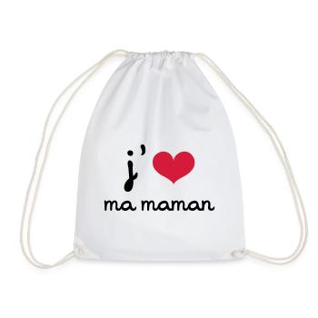 J'aime ma Maman - Sac de sport léger - blanc - Devant