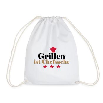 grillen ist chefsache - Turnbeutel - Weiß - Vorne