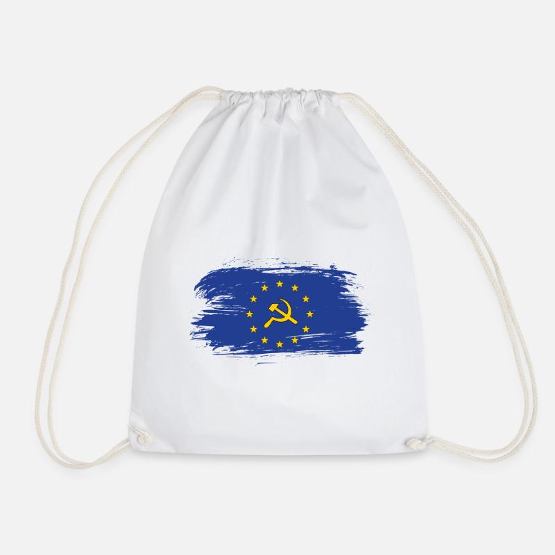 Europa Flagge mit Hammer und Sichel / Geschenk - Turnbeutel - Weiß
