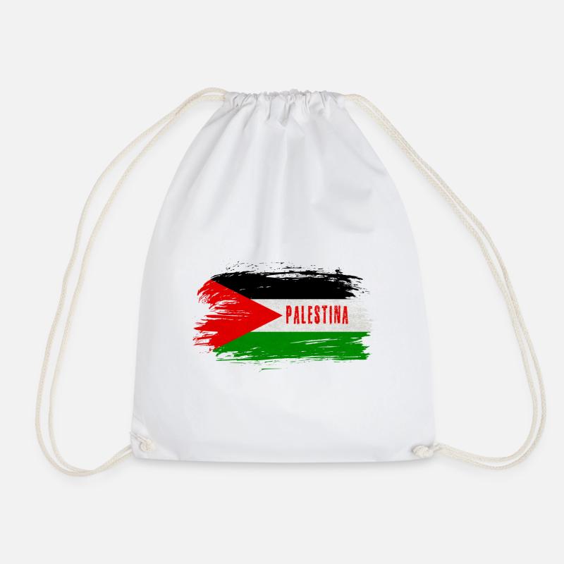 Palästina Flagge / Geschenk - Turnbeutel - Weiß