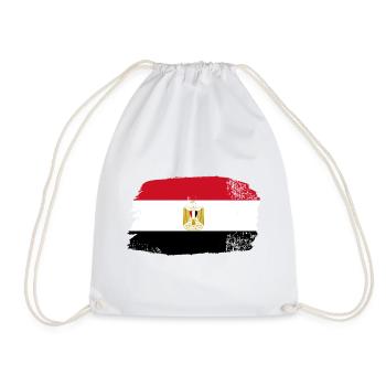 Flag of Egypt - Drawstring Bag - white - Front