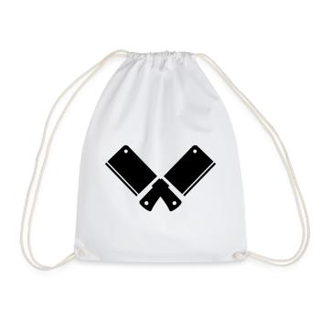 Kitchen knife - Drawstring Bag - white - Front