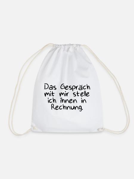 Das Gespräch mit Rechnung - Turnbeutel - Weiß