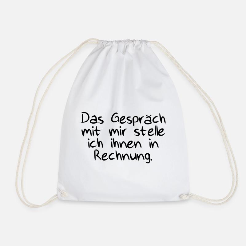 Das Gespräch mit Rechnung - Turnbeutel - Weiß
