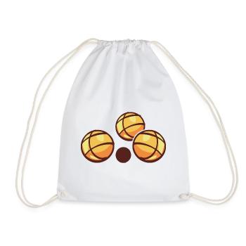 Boules de boules pour joueurs de pétanque - Sac de sport léger - blanc - Devant