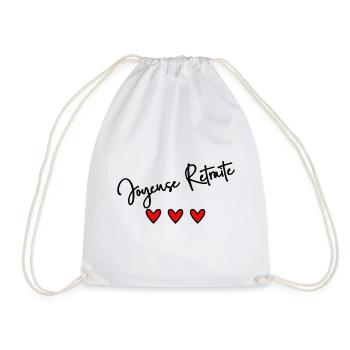 RETRAITE. BONNE RETRAITE. JOYEUSE RETRAITE - Sac de sport léger - blanc - Devant