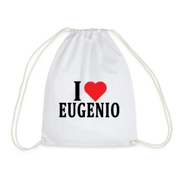 t-shirt I love Eugenio t-shirt gift idea - Drawstring Bag - white - Front