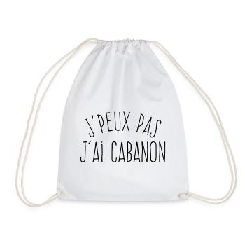 J'peux pas j'ai cabanon  - Sac de sport léger - blanc - Devant