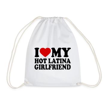i love my hot latina girlfriend - Sac de sport léger - blanc - Devant