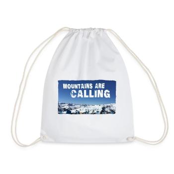 Mountains are Calling Damüls (2 Upload) - Drawstring Bag - white - Front