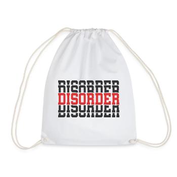 T-shirt disorder T-shirt gift stacked text - Drawstring Bag - white - Front